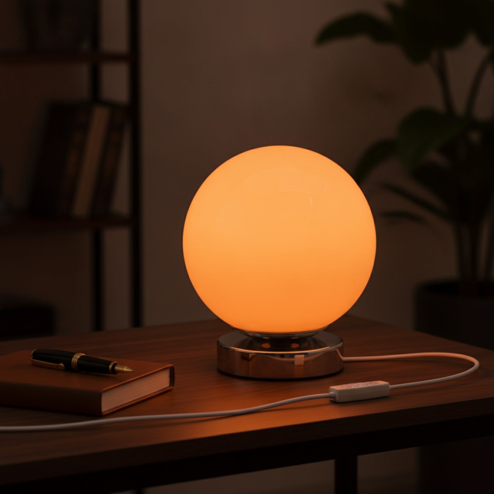 Lampe de Chevet Vintage Verre Murano USB - 3 Températures de Couleur