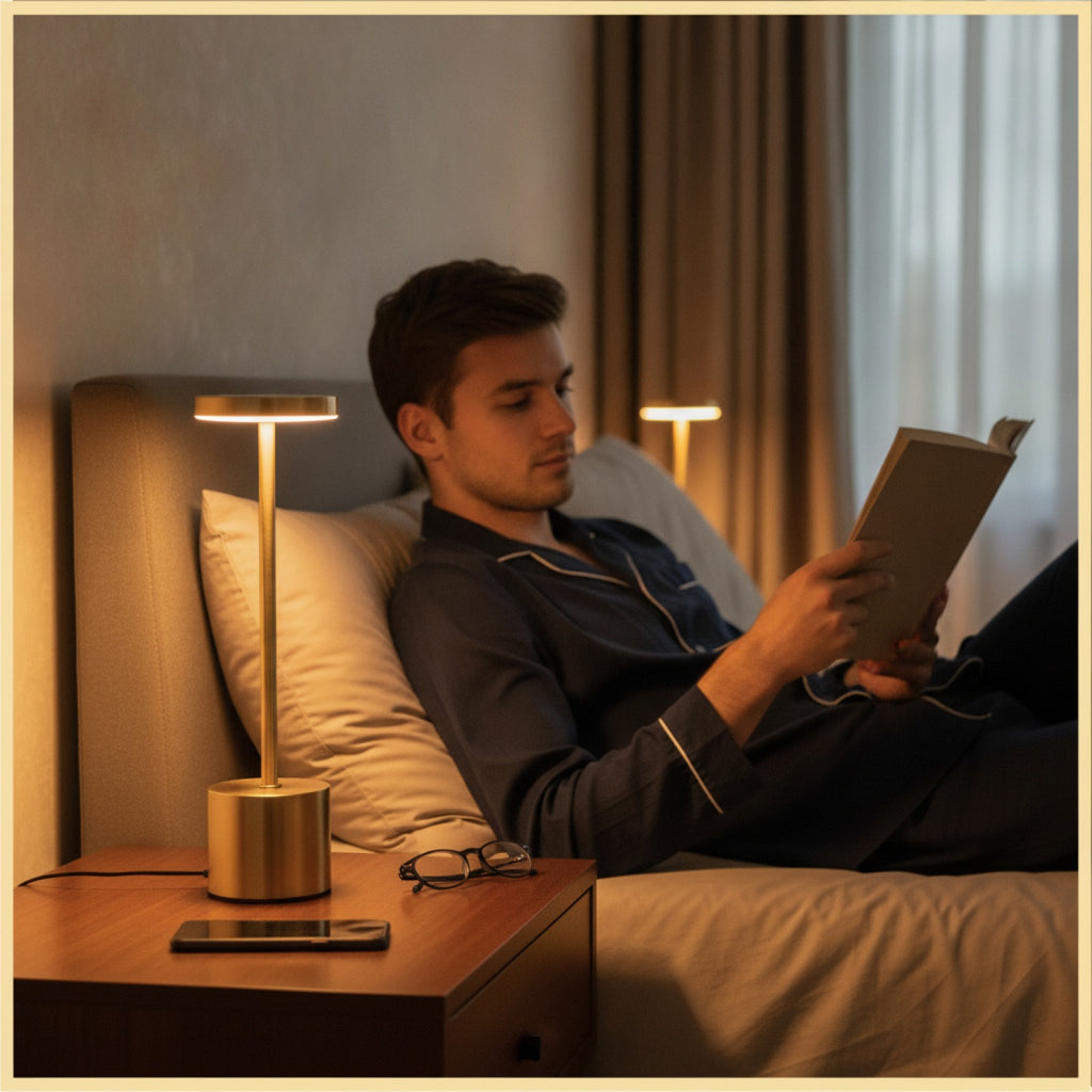 Lampe de Table LED Tactile Rechargeable USB - Veilleuse Portable Sans Fil