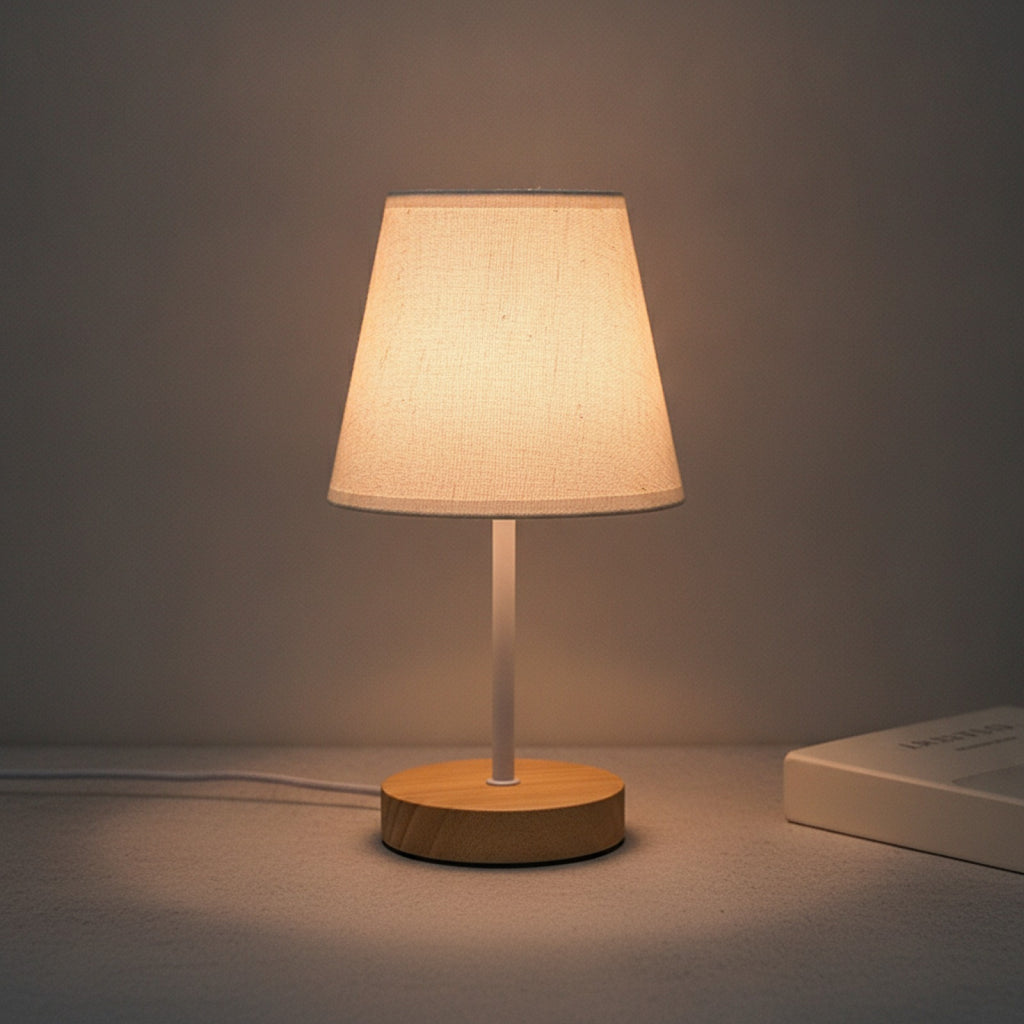 Lampe de Chevet LED Créative en Bois Massif avec USB - Veilleuse Ambiance pour Chambre et Dortoir